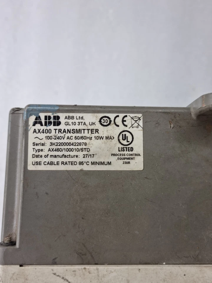 ABB AX400 TRANSMITTER AX460/100010/STD 100-240V AC PROCESS CONTROL UNIT MADE-UK